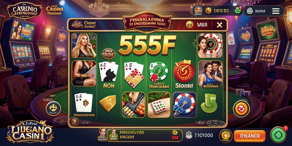 Gameplay Live Casino yang mendebarkan di aplikasi 555F
