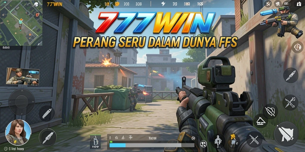 Screenshot gameplay seru dari 777WIN yang menunjukkan aksi FPS.