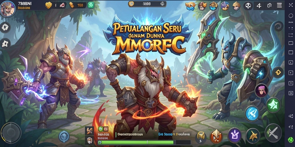 Tampilan gameplay menakjubkan dalam dunia fantasi MMORPG 789BNI.