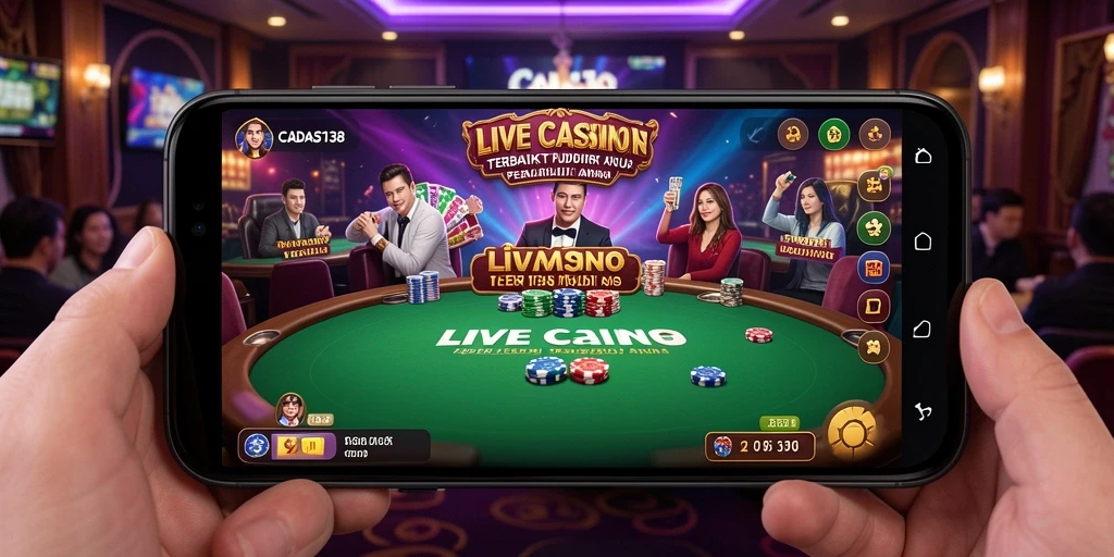 Gameplay Live Casino yang mendebarkan dengan dealer langsung.