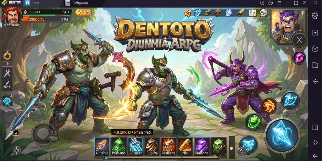 Tampilan seru gameplay DENTOTO yang penuh aksi.