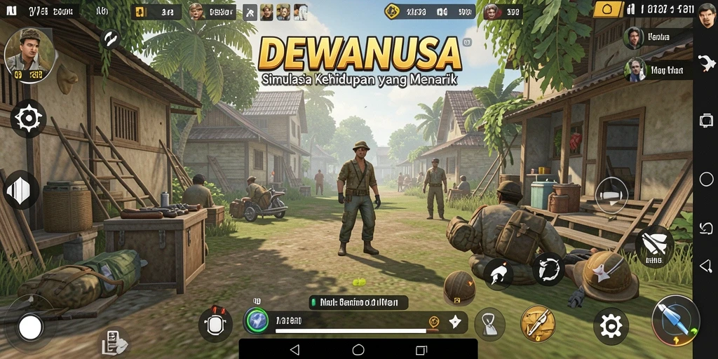 Tampilan gameplay DEWANUSA yang menakjubkan dan interaktif.