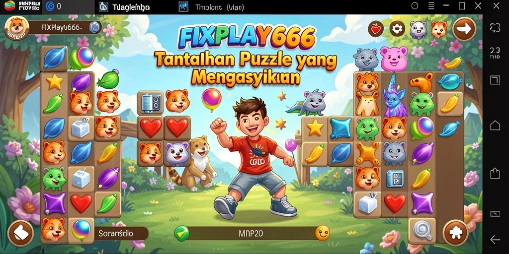 Screenshot FIXPLAY666 menampilkan gameplay penuh aksi dalam menyelesaikan teka-teki.