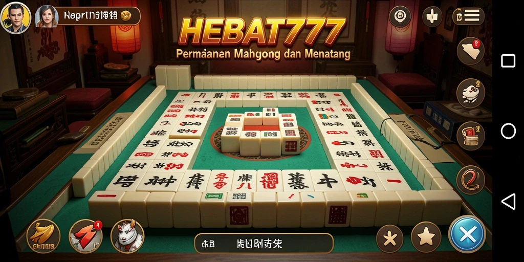 Gameplay HEBAT777 dengan tampilan ubin Mahjong yang menarik.