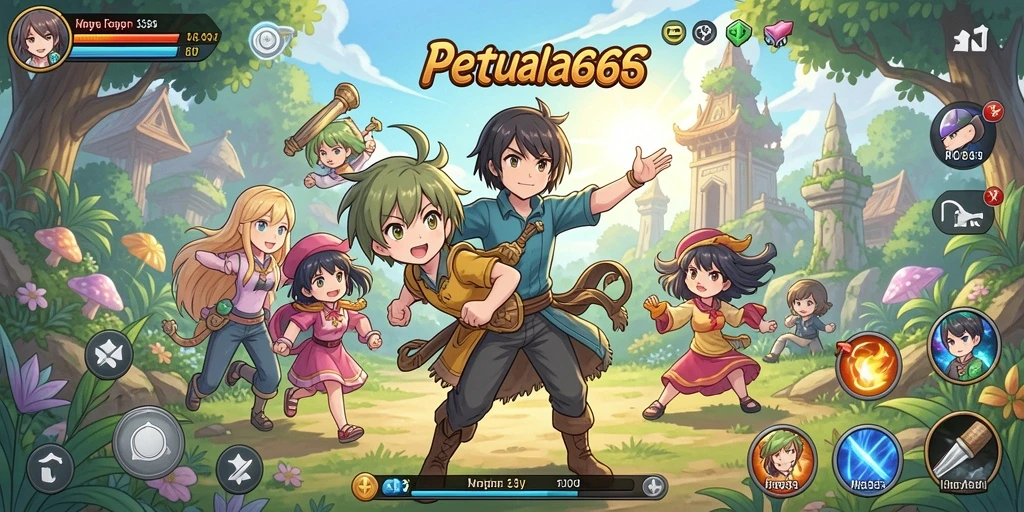 Tampilan gameplay MPO666 yang menarik dengan karakter anime beraksi.