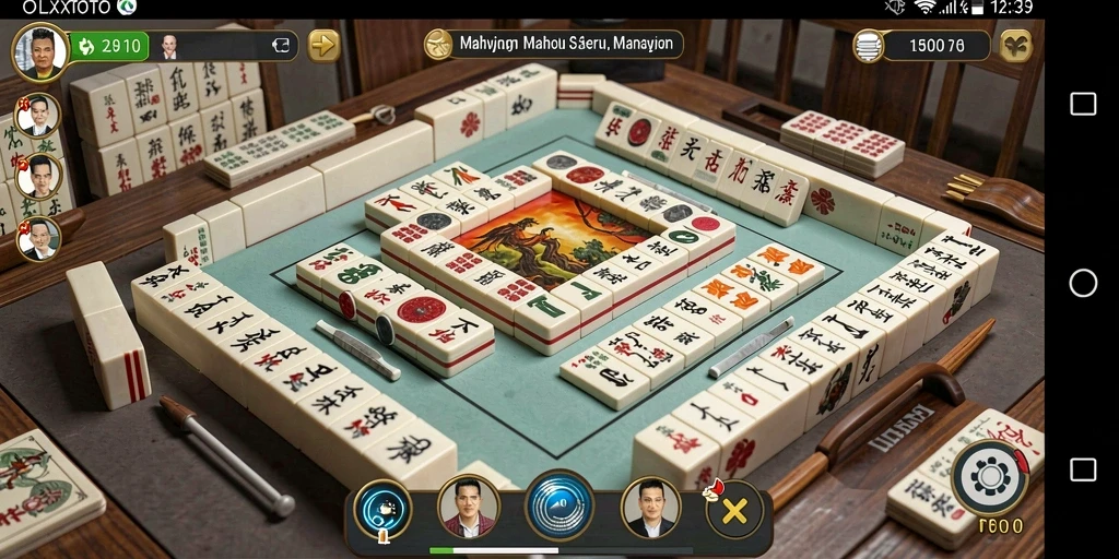 Gameplay seru OLXTOTO dengan ubin-ubin Mahjong yang colorful.