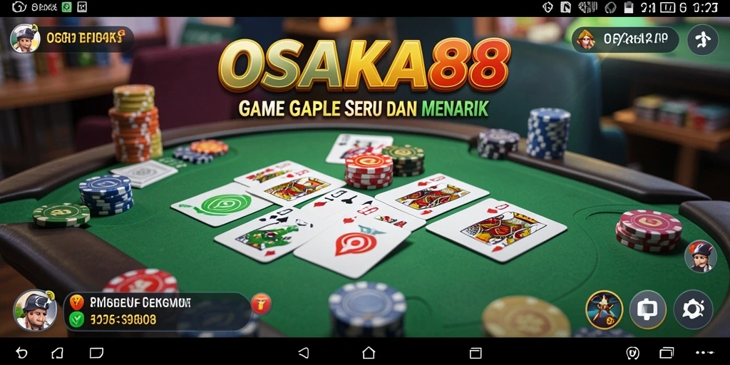 Screenshot OSAKA88 menunjukkan gameplay Gaple yang seru dan interaktif.