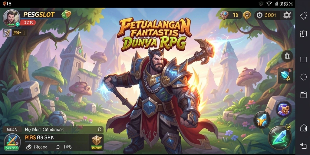 Tangkapan layar PESGSLOT menampilkan aksi seru dalam pertarungan RPG.