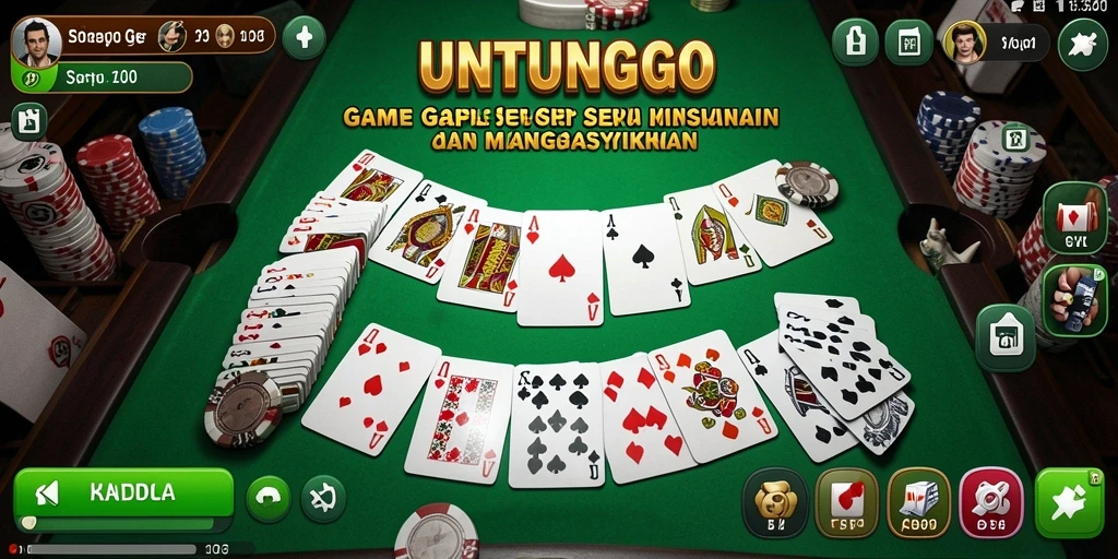Tampilan menarik dari gameplay Gaple UNTUNGGO.