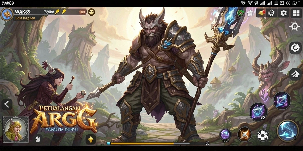 Tampilan gameplay dinamis dalam <strong>WAK89</strong> dengan aksi seru dan petualangan mendebarkan.