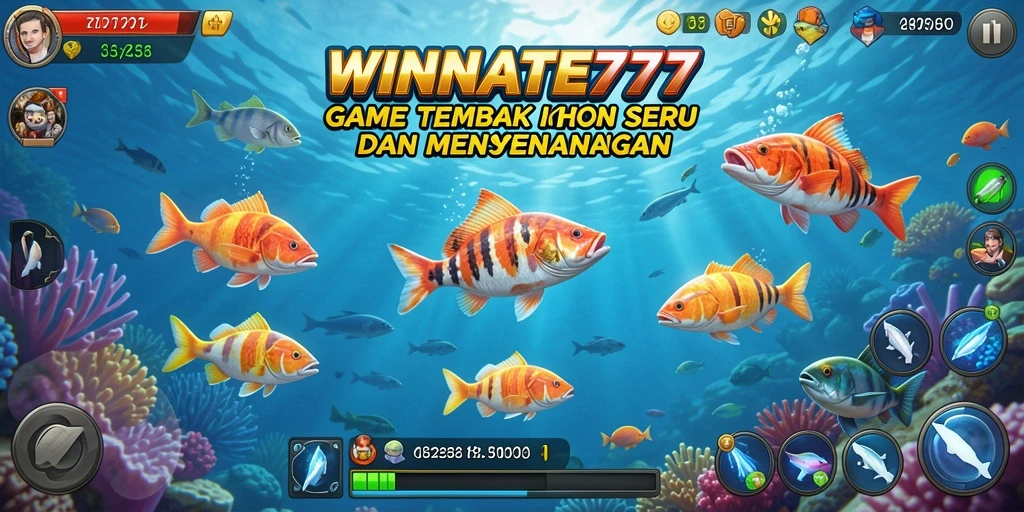 Tampilan gameplay Tembak Ikan yang seru dan menarik di WINRATE777.
