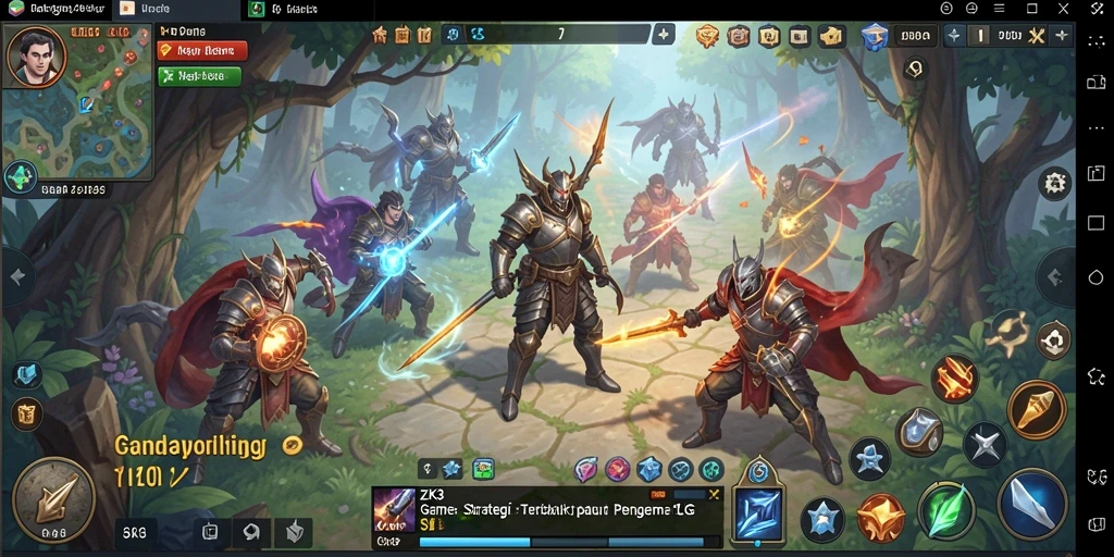 Screenshot ZK3 menampilkan aksi pertempuran strategis yang seru.
